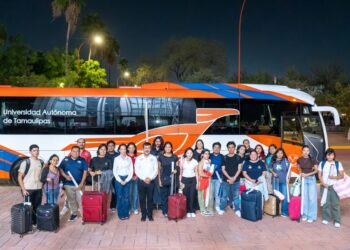 Brinda rector de la UAT emotiva despedida a talentos universitarios rumbo al Congreso Internacional Delfín 2026